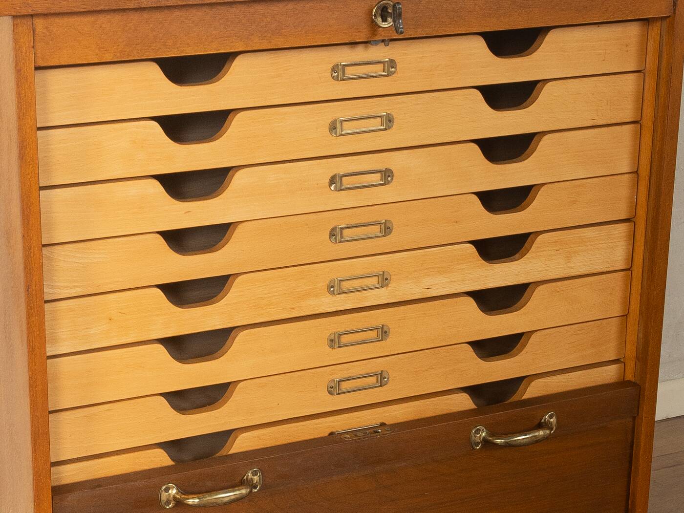 Classic tambour door cabinet from the 1960s