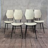 Ensemble de 4 chaises 1950