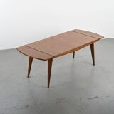 Mahogany extending table by A. Sornay, France 1950