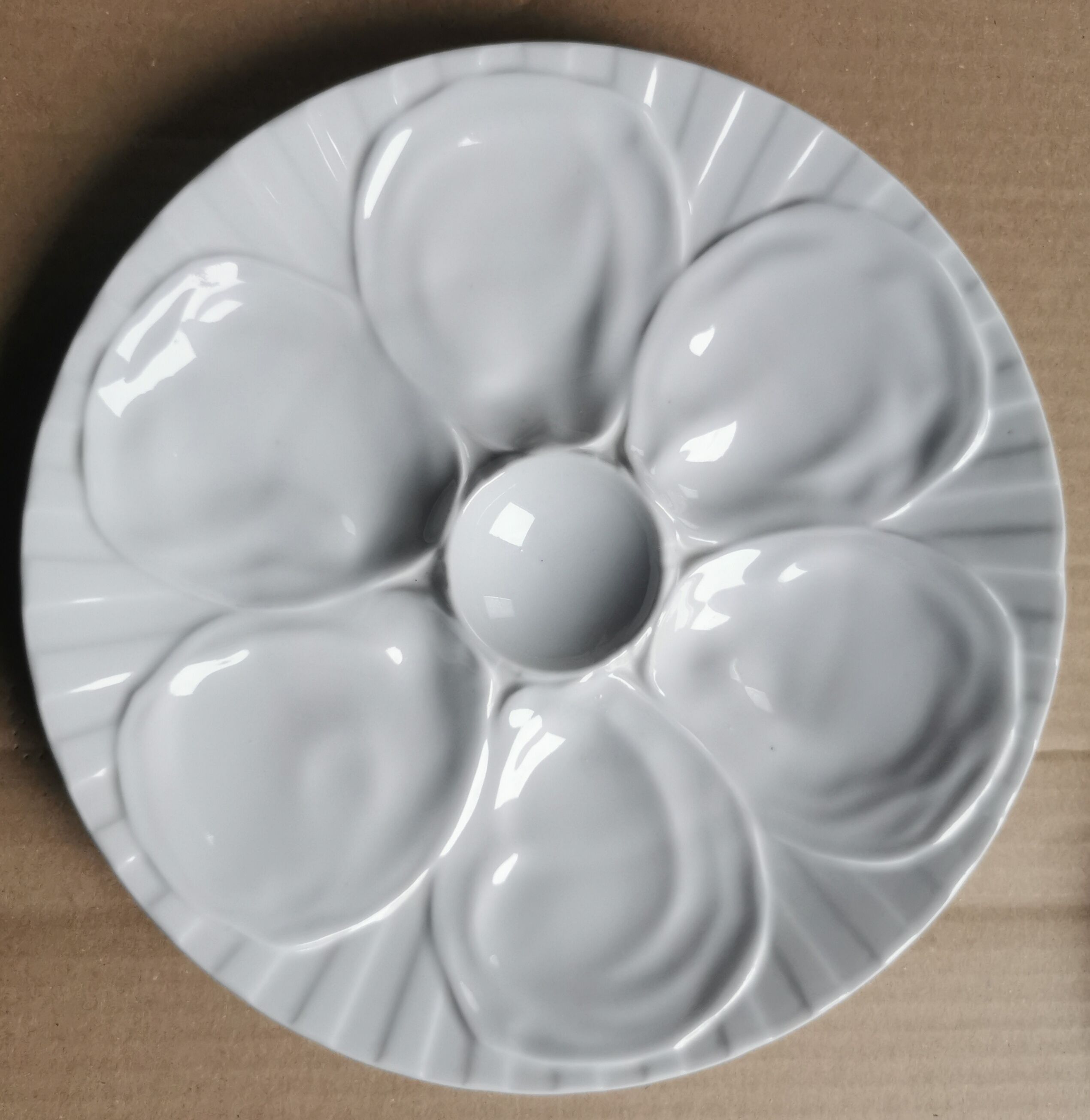 Ensemble de 6 assiettes Pillivuyt porcelaine blanche