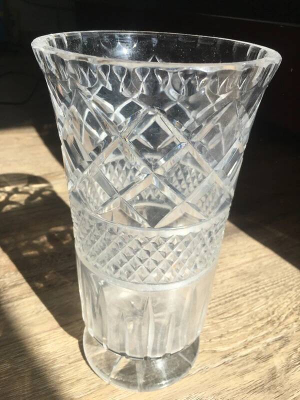 Vintage crystal vase