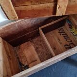 Compartmentalized old wooden chest