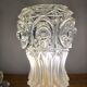 Vintage lamp in moulded/frosted glass and gold base in Art Deco style.