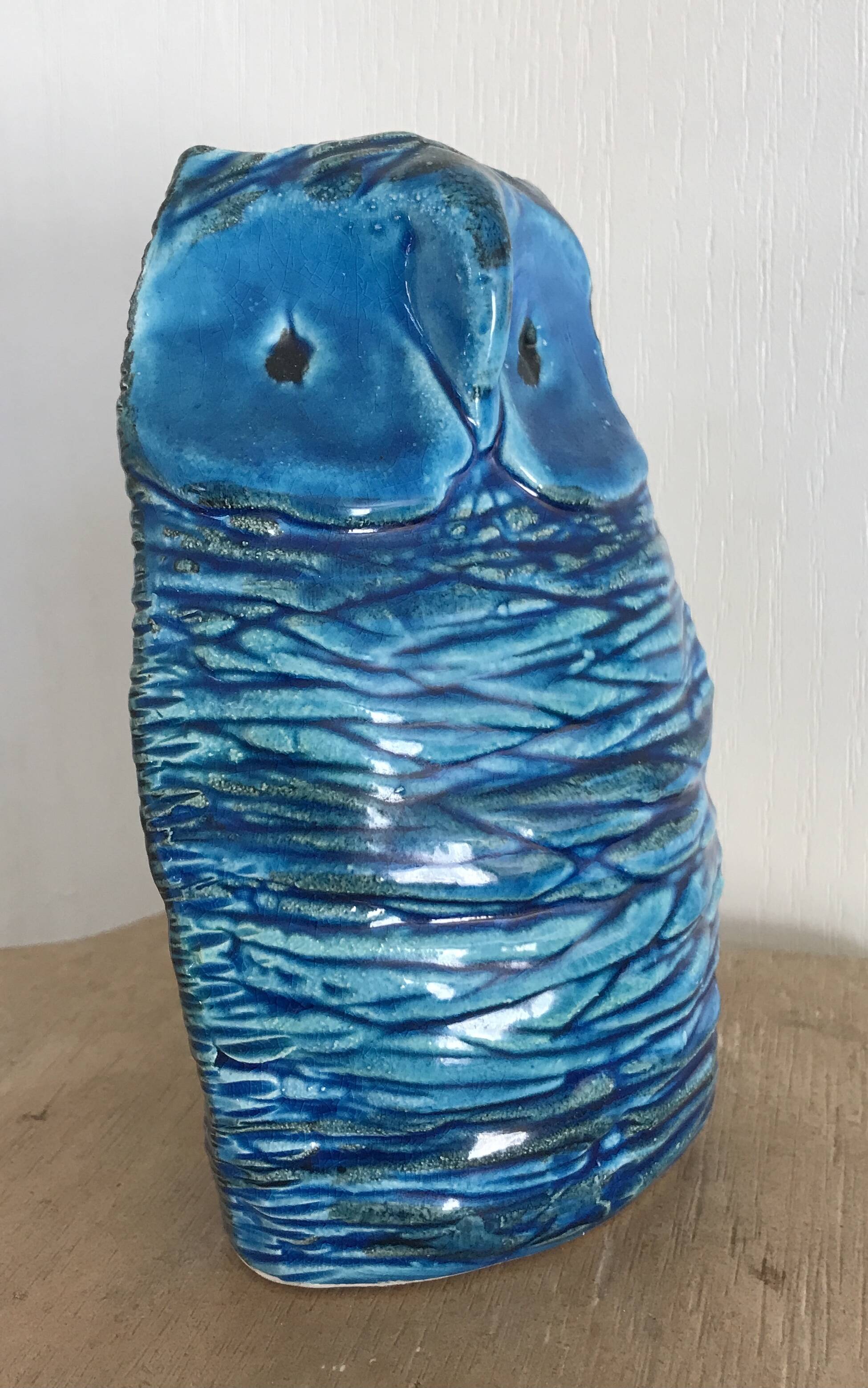 Ceramic OWL Rimini Blu by ALDO LONDI for BITOSSI, Italy