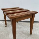 2 old English luggage rack in bronze and 19th century wood