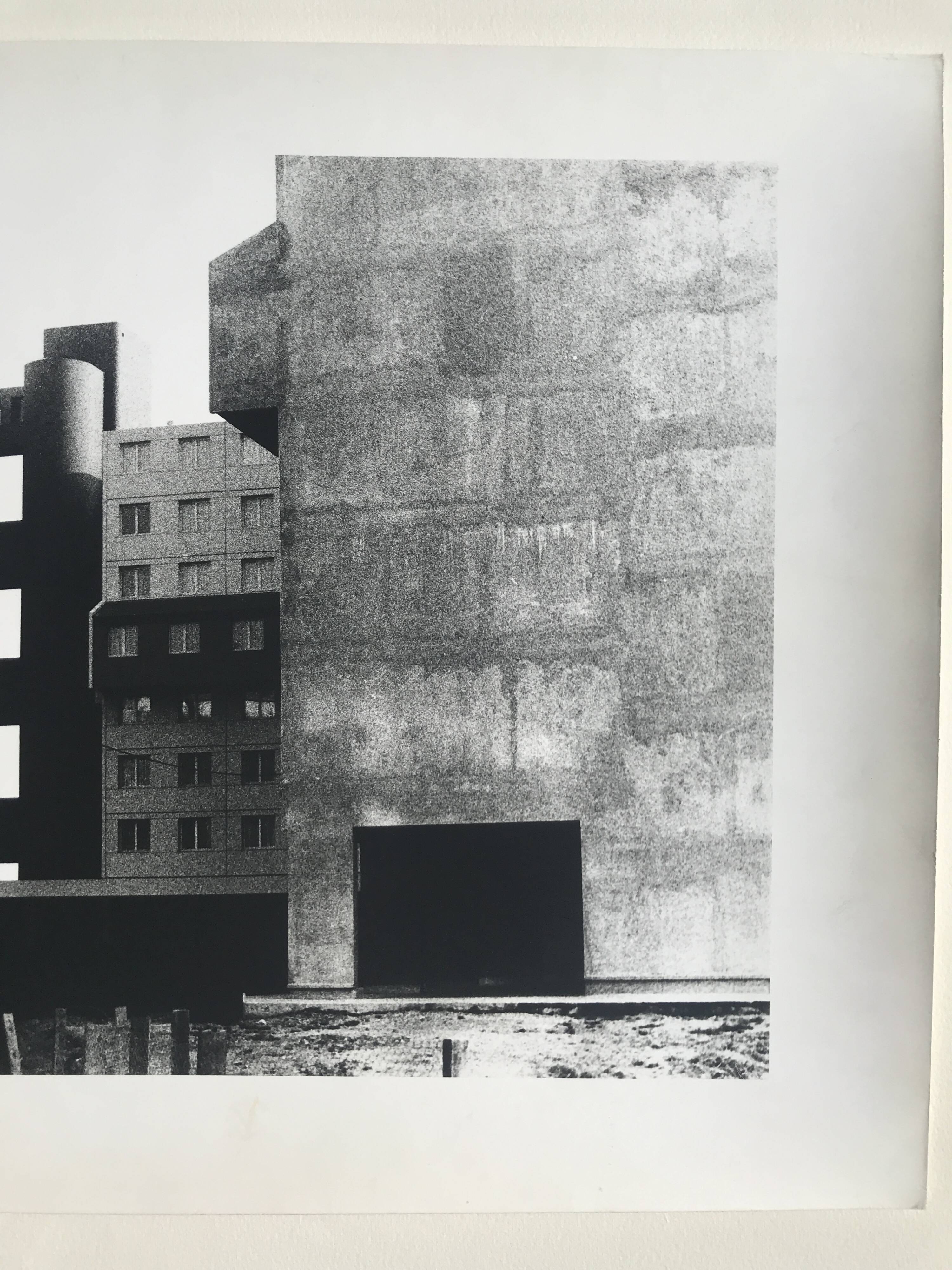 Rosine nusimovici, untitled (building), c 1980. black and white silver print