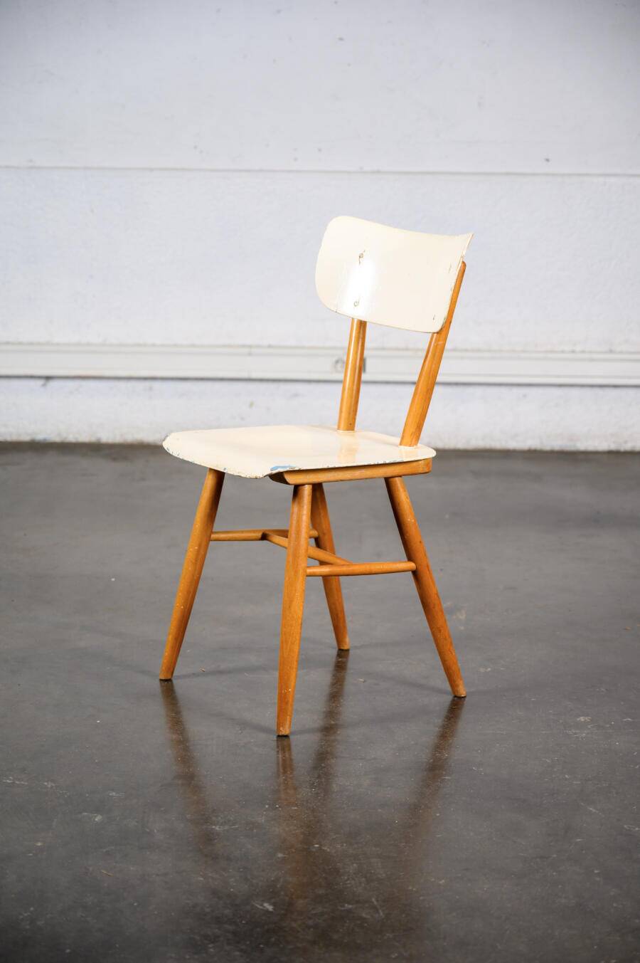TON wooden and white chair