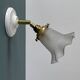 Vintage frosted glass tulip wall light