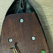 Vintage wooden and metal fish platter – salmon/trout serving tray –