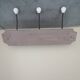 Wall coat rack in wood and porcelain