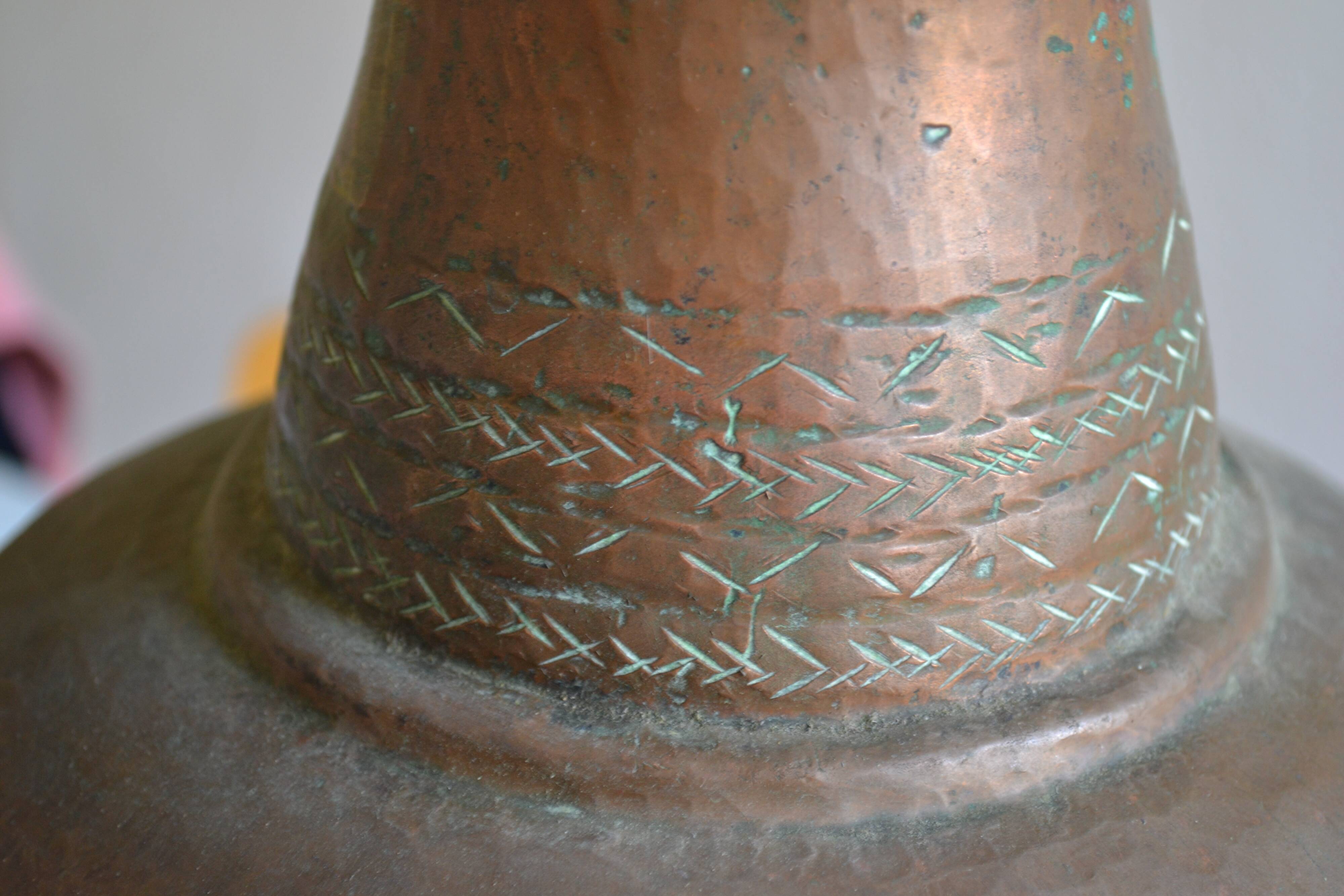 old large red copper cocklemar