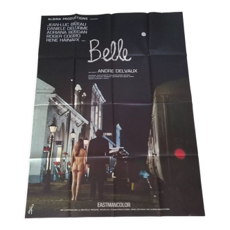 Une affiche de cinéma pliée originale : Belle Jean-Luc Bideau Daniele Delorme