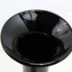 Vase en verre Theresienthal noir et or 1970