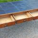 Farmhouse table, late 19th/early 20th century, 6 drawers, slate top 2