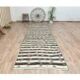 1970s Vintage Turkish Handmade  Beige Brown Kilim Runner Rug 138x460