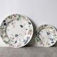 Crown Clarence vintage porcelain floral plates, made in England