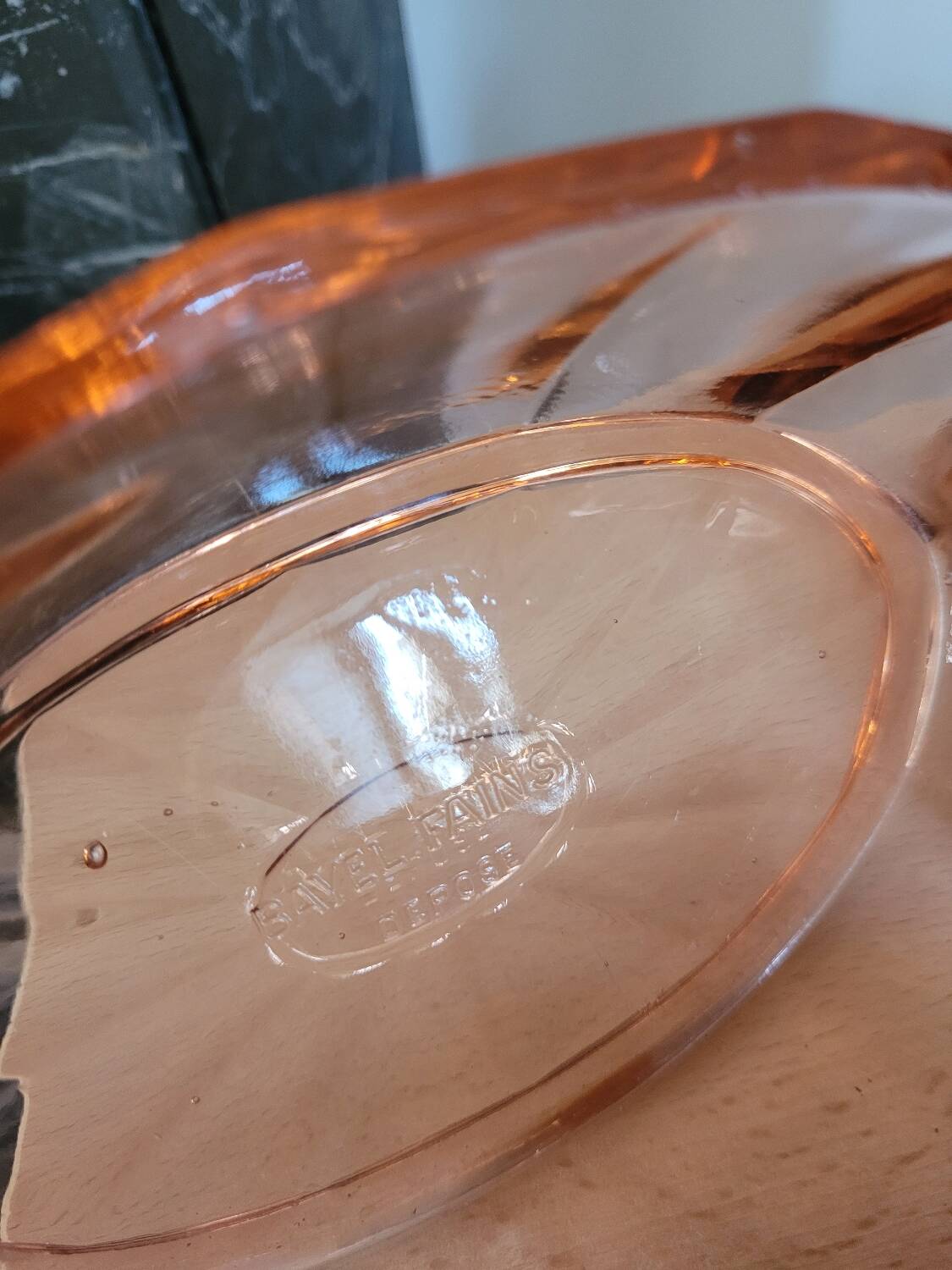 Bavel fains rosaline glass butter dish