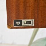 Scandinavian teak and metal row lb Larsen Kofod