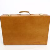 Set three vintage leather suitcases