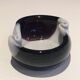 Two-Coloured Black and White Glass Dish with Swirls, circa 1970