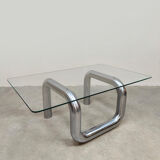 Vintage Italian design tube coffee table 1980