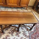 Rustic Solid Wood Coffee Table - Turned Legs - Traditional Style