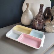 Plateau apéritif vintage en céramique