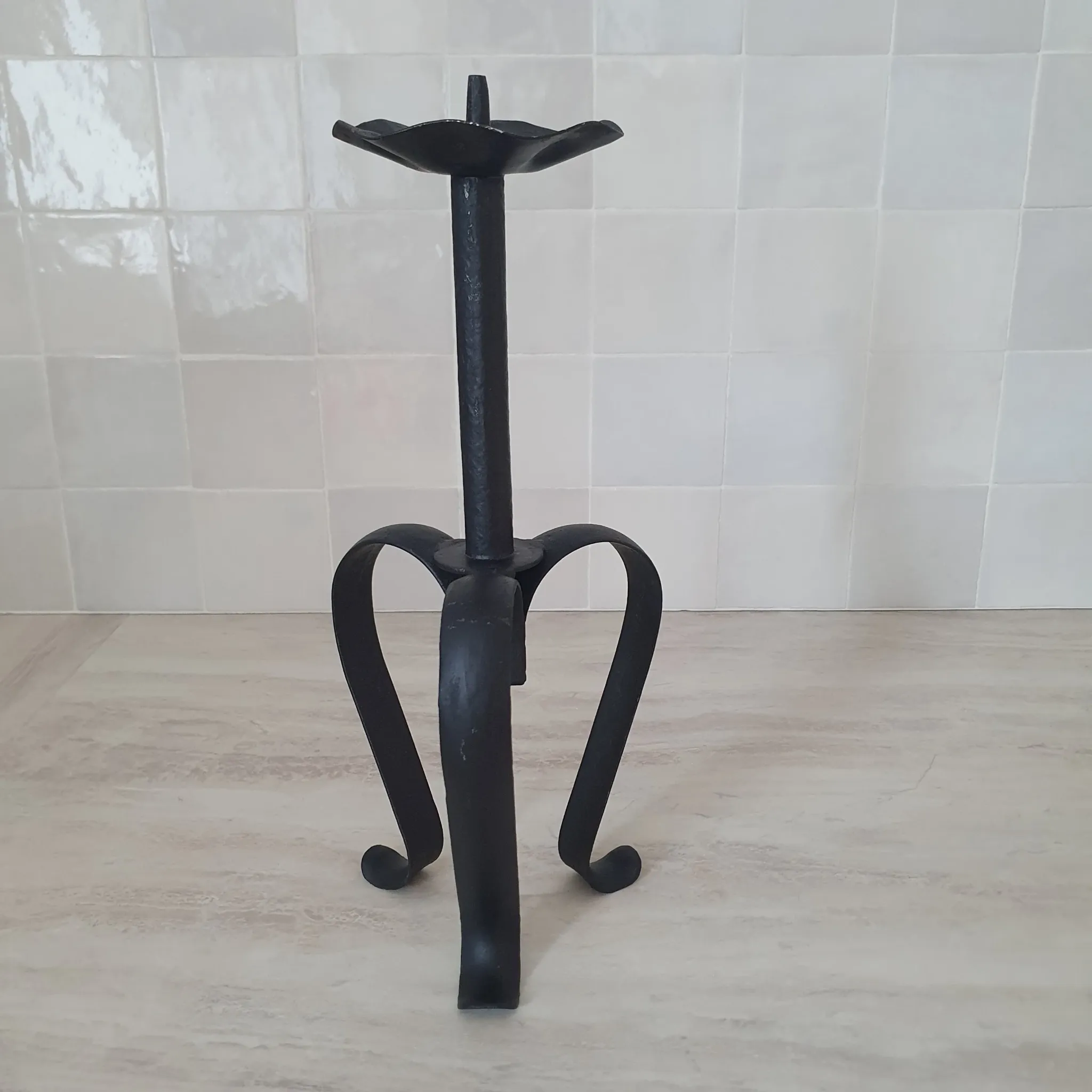 Large metal candlestick