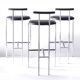 3 bar stools "Tokyo" Rodney Kinsman - Bieffeplast circa 1985