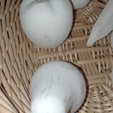 Basket and wooden fruit