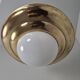 1920 Czechoslovak Art Deco Brass and Opaline Glass Pendant Lamp, Napako 134