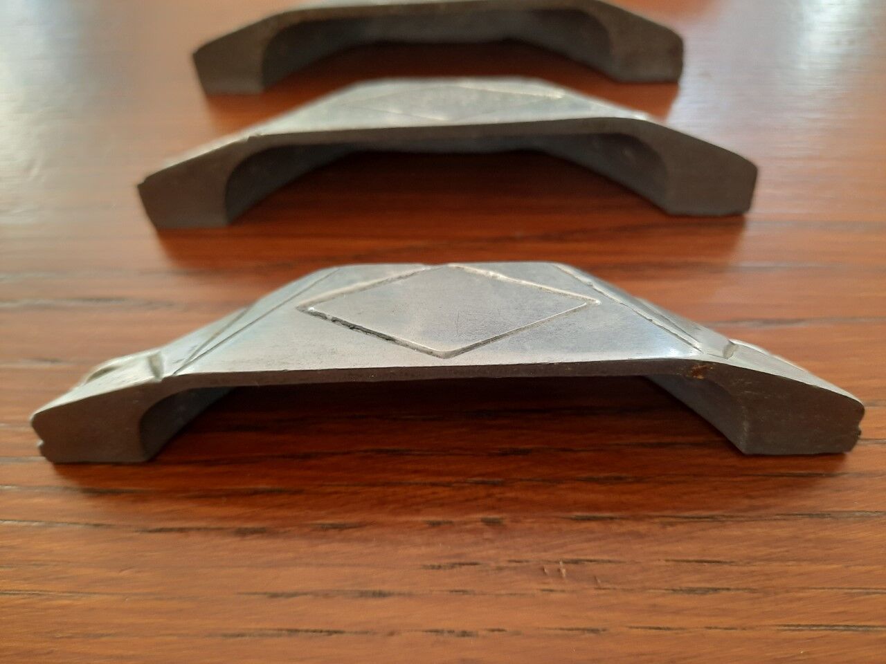 Set of 3 art deco handles