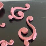 Ensemble de salle de bain en fonte émaillée rose
