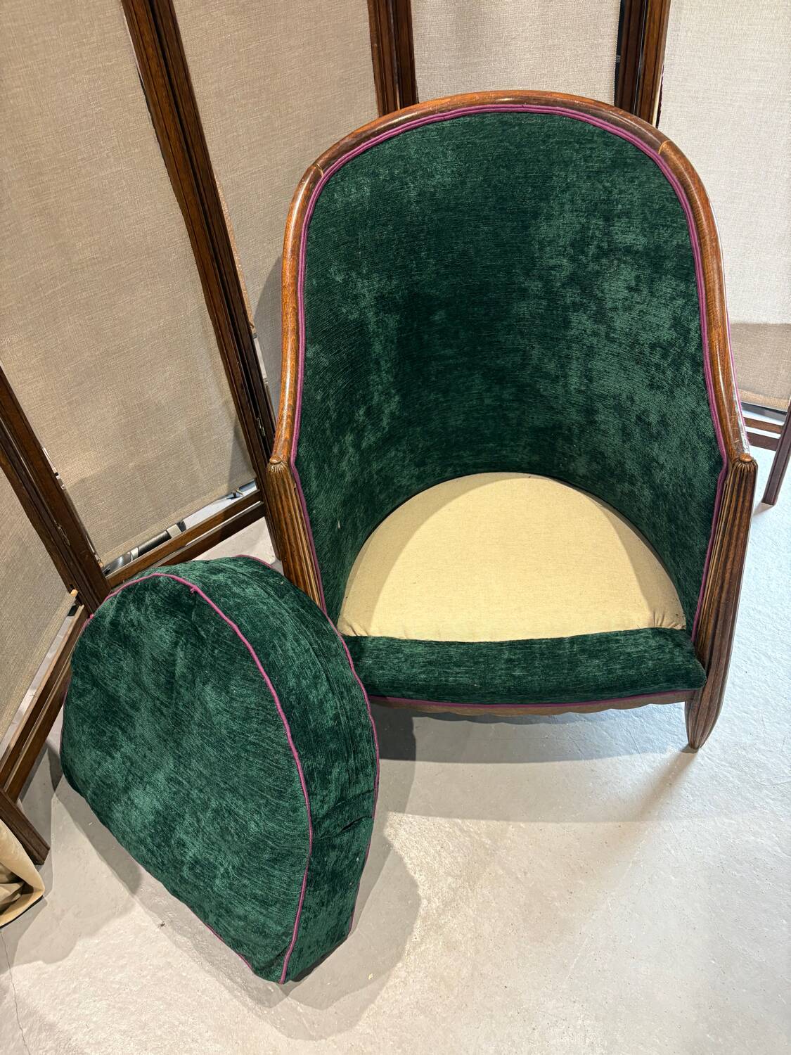 Barrel chair completely refurbished