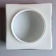 Square vintage opaline ceiling light fixture