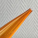 Vintage Amber Glass Wine Carafe - Artisan Decanter in Porron Style