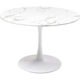 Tulip dining table in marble and lacquered steel 110cm. Seventies design