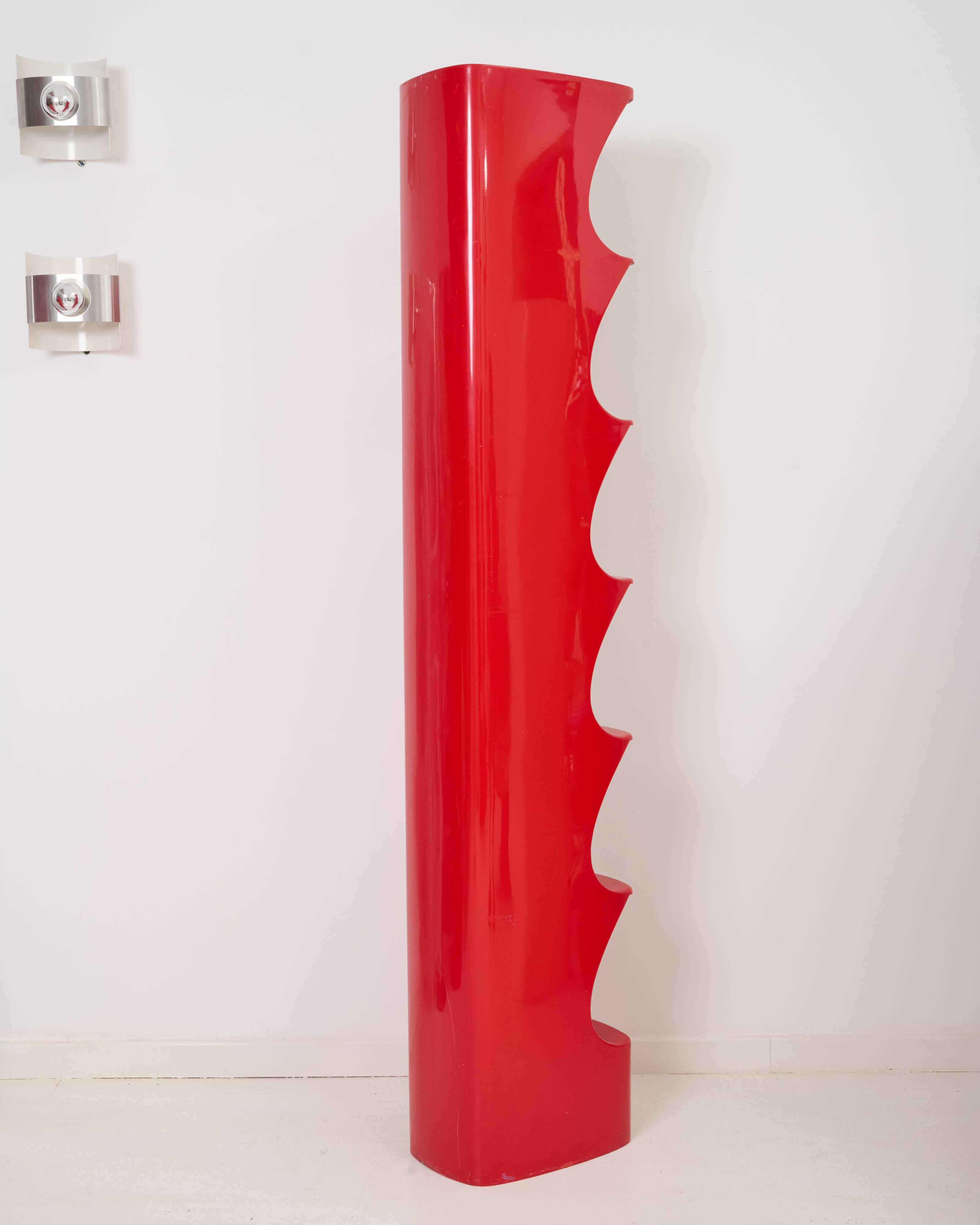 Red "Totem" column, Valeric Doubroucinskis, Rodier 1970s