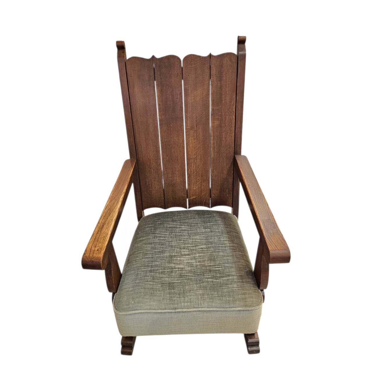 Oak arm chair 1930s  Height 110 Depth 70 Width 75 Seat height 46 cm