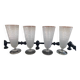 Lot de 4 verres anciens gravés Art Déco