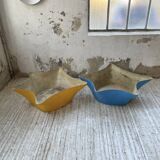 Set of 2 free-form fiberglass planters