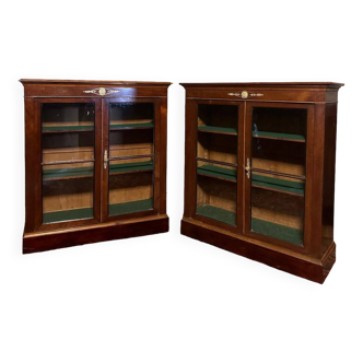 Pair Of Low Bookcases From The Directoire Period.