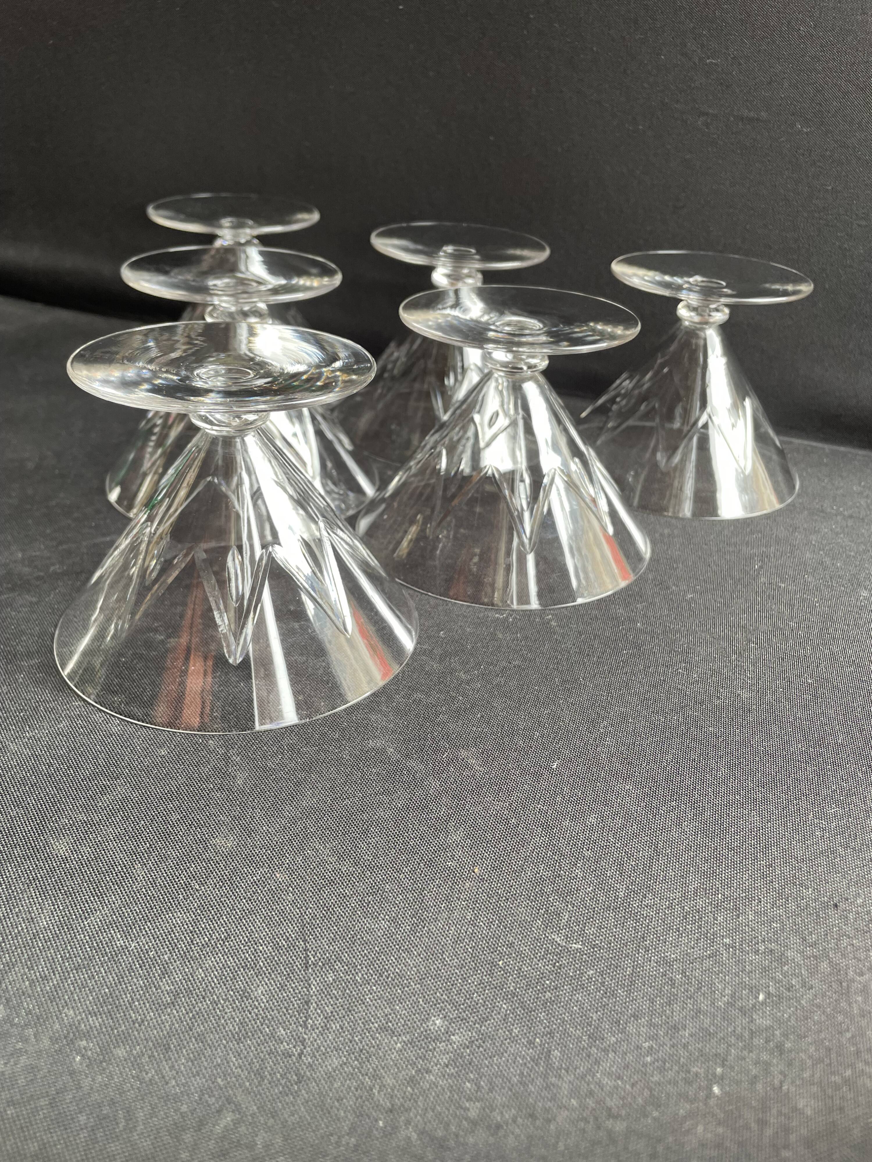 6 Champagne glasses – Saint Louis Bossuet service size 10406