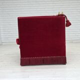 1970s, Danish "Spanish" sofa, furniture velour, ash wood legs.