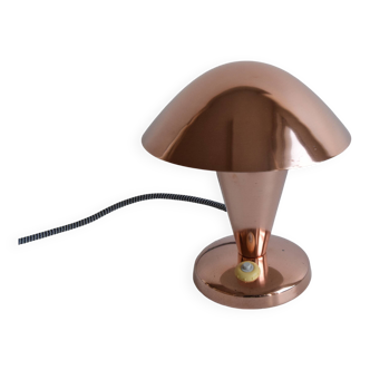 Bauhaus copper table lamp, Czechoslovakia, 1930s.