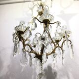Cage Chandelier 6 Lights Bronze And Crystal