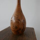 Mid-Century English Burr Wood Table Lamp