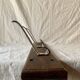 Vintage wall-mounted coat rack in solid wood - 3 cast aluminum hooks