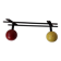 Coat rack with 2 hooks