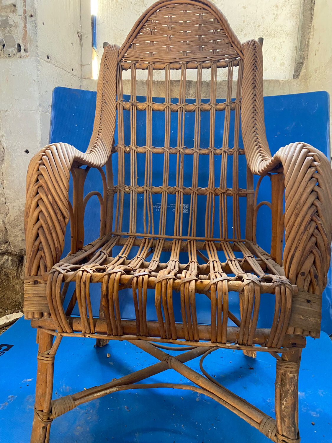 Rattan armchair